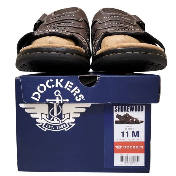 Dockers Men Slingback Fisherman Sport Sandals Shorewood Size US 11M Briar Brown main image 4